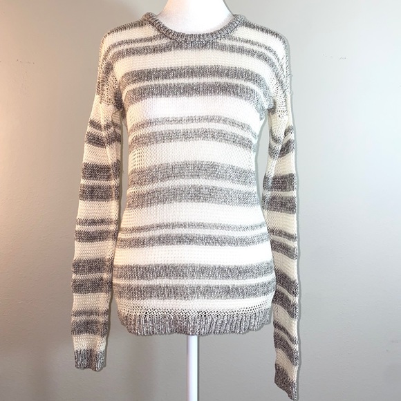 Splendid Cotton & Linen Striped Sweater - Picture 1 of 14
